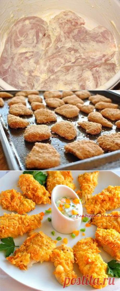 КУРИНАЯ ГРУДКА ЗАПЕЧЕННАЯ ( В ПАНИРОВКЕ ИЗ ЧИПСОВ )
