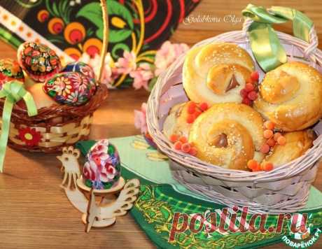 Сладкие пасхальные крученки с изюмом – кулинарный рецепт