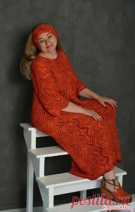 Платье "Оранжевое небо" - Вязание - Страна Мам