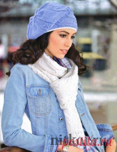Вязаная шапка и шарфик спицами » Ниткой - вязаные вещи для вашего дома, вязание крючком, вязание спицами, схемы вязания