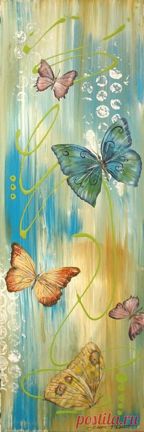 Butterfly Bliss 1 Print by Jean Plout