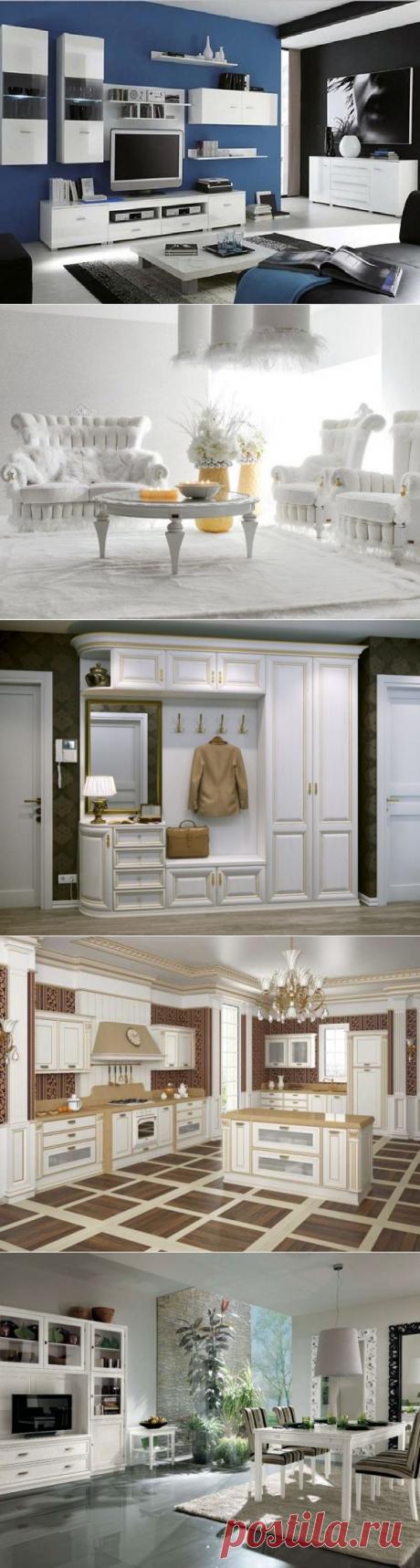 Белая мебель в интерьере квартиры | Домохозяйки
