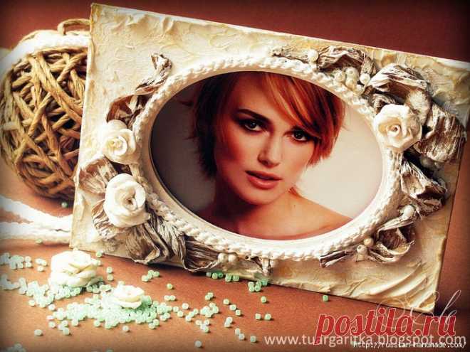 Шебби - рамочка из картона и бумаги. Мастер-класс