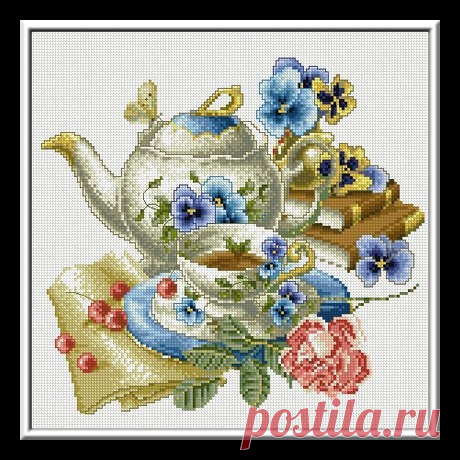 Вышивка на кухню со схемами. Embroidery "Time for tea" | Я Хозяйка