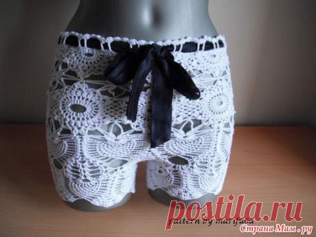 . Как связать ажурные шорты крючком видеоурок и схемы. - Все в ажуре... (вязание крючком) - Страна Мам