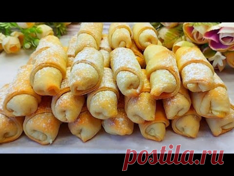 СЛОЕНЫЕ ТРУБОЧКИ с НАЧИНКОЙ! НЕЖНЫЕ, Как МОРОЖЕНОЕ.Сооkies