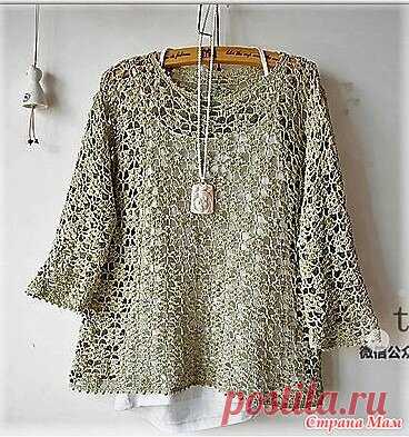 Вяжем потрясающие летние женские кофточки в белом и бежевом цвете. | Вязаный Смак | Дзен