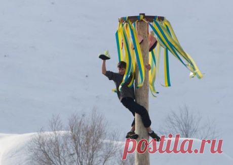 Если на шесте повисла женщина — это стриптиз, а если мужчина — это Масленица.)))