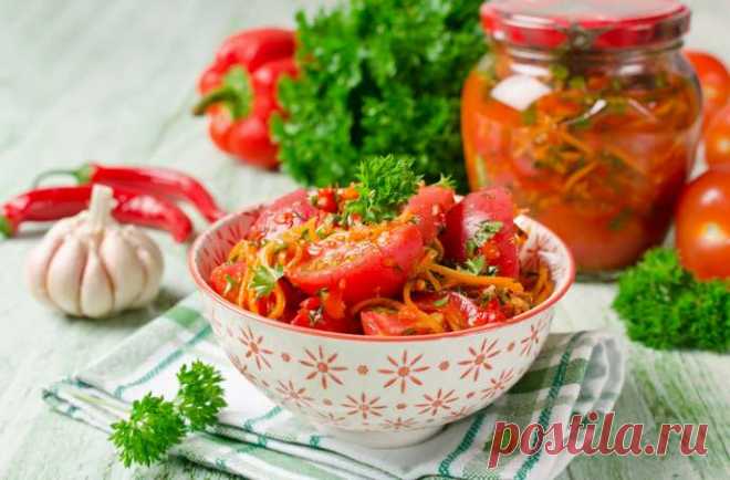 Помидоры по-корейски на зиму в банках — самые вкусные рецепты Самые вкусные помидоры по-корейски на зиму. Пальчики оближешь! Рецепты приготовления помидоров по-корейски в банках со стерилизацией.