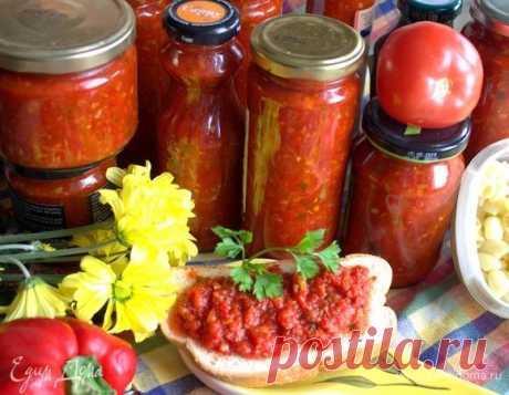 Аджика. Ингредиенты: чеснок, помидоры, перец сладкий красный | Едим Дома кулинарные рецепты от Юлии Высоцкой