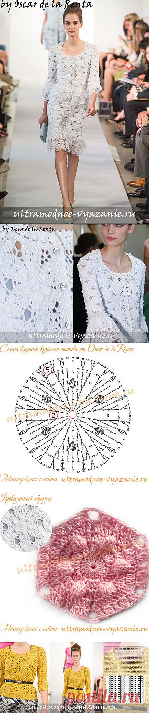Мастер-класс по вязанию - вязание крючком костюма с подиума Оскар де ла Рента 2013