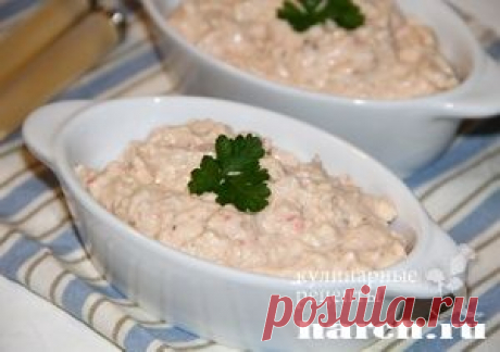 Сырный паштет с крабовыми палочками