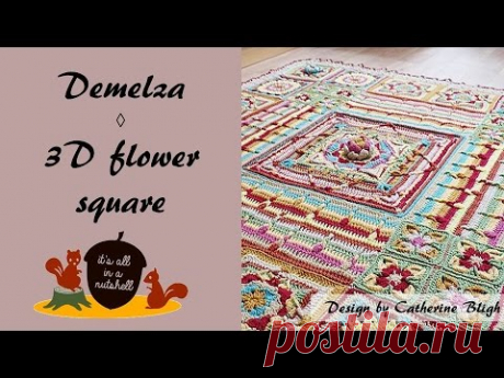 Demelza Part 4 - 3D Flower Corner Square
