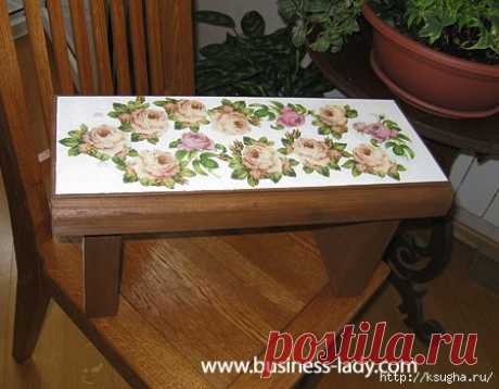 сообщение ksugha_72 : Декупаж скамеечки. (00:17 13-09-2014) [5486253/336744855] - evinera@mail.ru - Почта Mail.Ru