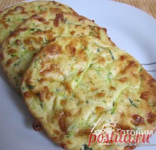 Рецепт Кабачково-сырные оладьи, запечённые в духовке