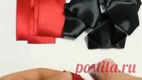 Роза из лент