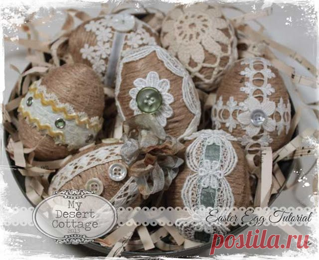 **My Desert Cottage**: Twine and Lace Easter Egg Tutorial