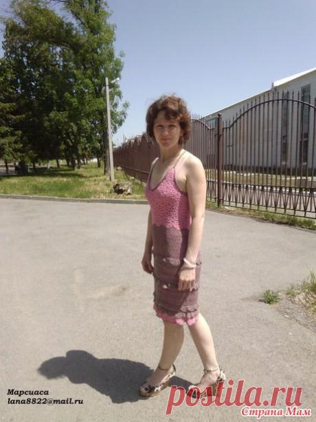 Сарафан &quot;Шоколадно-розовая пенка&quot; - Вязание - Страна Мам