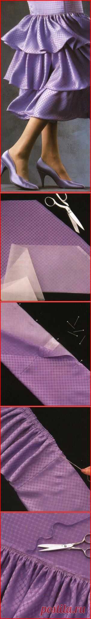 ШЬЕМ, ШЬЁМ, ШЬЁМ... Мягкие оборки по косой | Домохозяйки