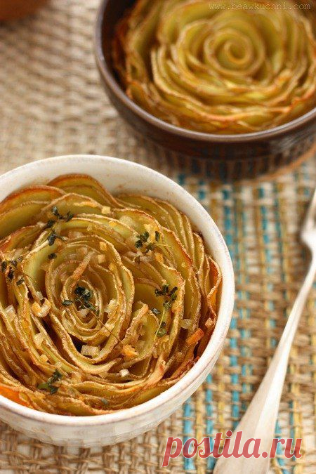 Запеченный картофель "Лепестки" от Марты Стюарт | БУДЕТ ВКУСНО!