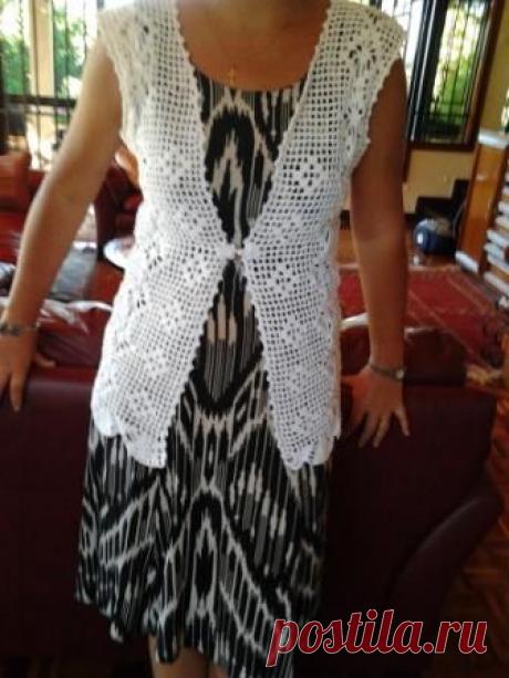 Ажурная кофточка, которая превратилась в безрукавку / Вязание крючком. Ваши работы / PassionForum - мастер-классы по рукоделию