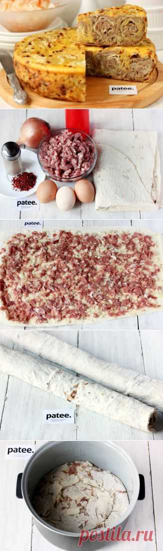 Мясной пирог Ленивец в мультиварке - рецепт для мультиварки - patee.ru