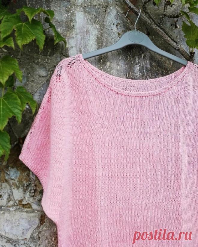 Вязание спицами. Футболка- хейворд для женщин.