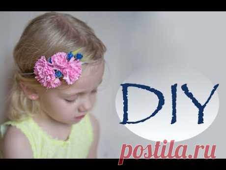 Детская повязка с гвоздиками из фоамирана DIY Tsvoric