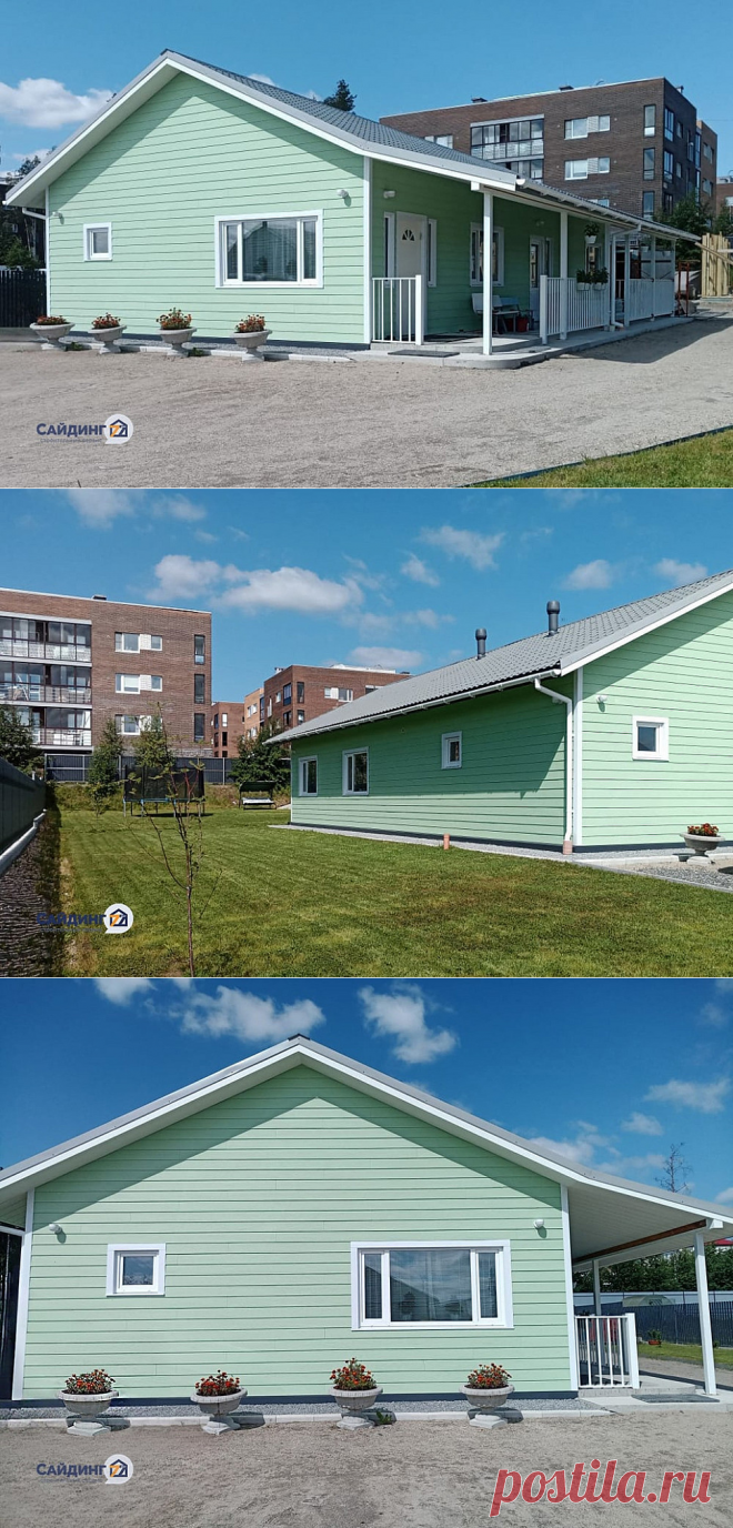 Наружная отделка дома фибросайдингом DECOVER Oliver