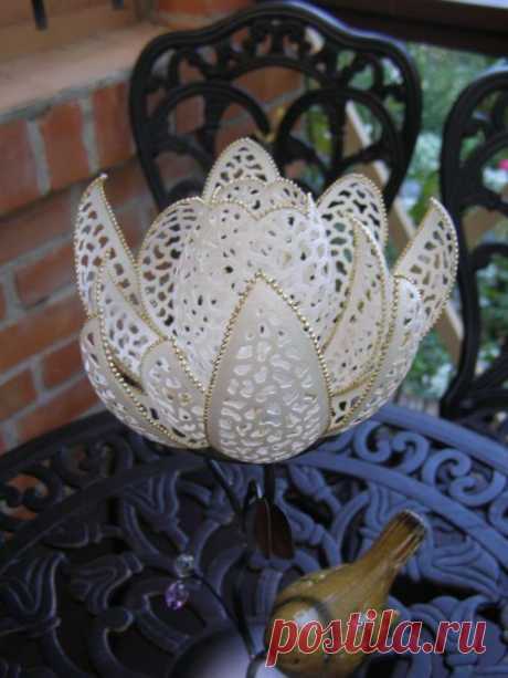 Удивительная работа: филигранная резьба по яичной скорлупе