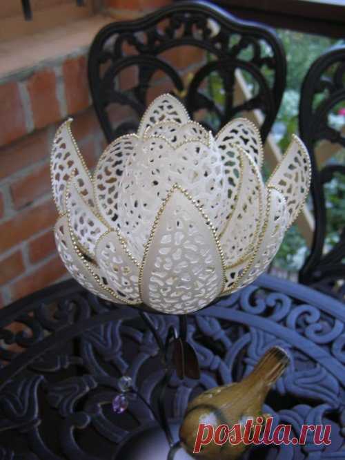 Удивительная работа: филигранная резьба по яичной скорлупе