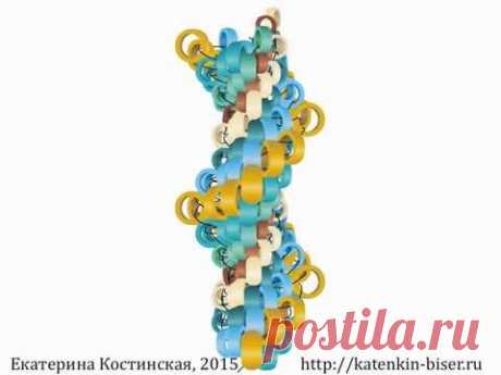 Мозаичные шнуры из бусин разного размера.Бисерный мульт.Часть2