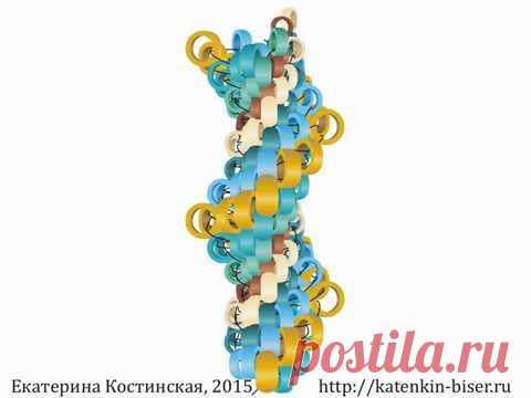 Мозаичные шнуры из бусин разного размера.Бисерный мульт.Часть2