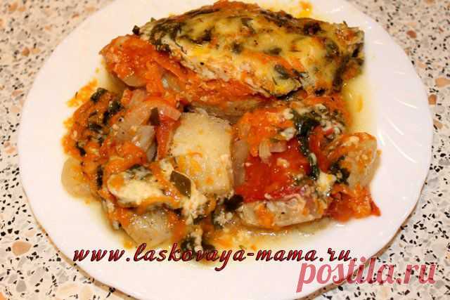 Рыба тушеная с овощами в мультиварке