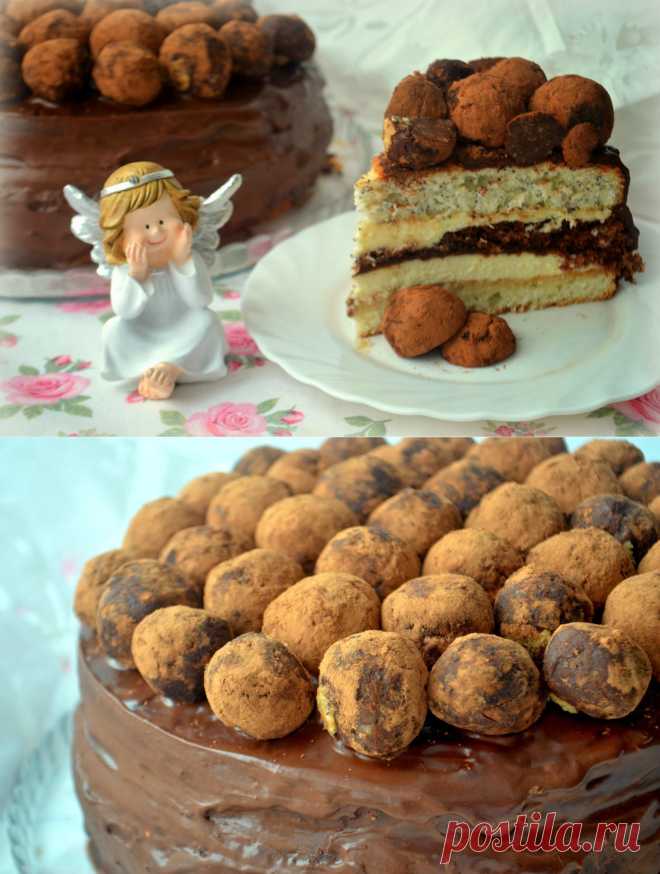 MY FOOD или проверено Лизой: Праздничный шоколадный торт с шариками.