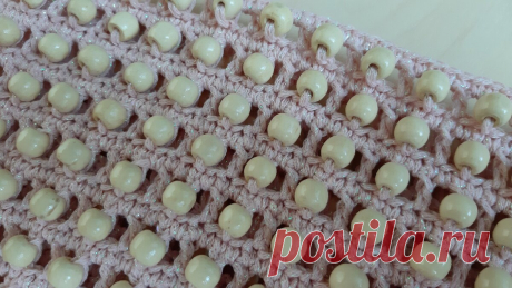 Простой узор крючком с бусинами | Anna Gri Crochet | Яндекс Дзен