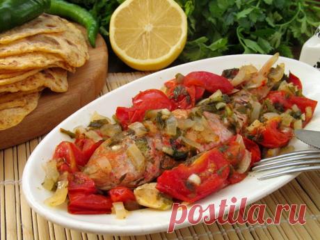 Постигая искусство кулинарии... : Барабулька запеченная с томатами по-гречески