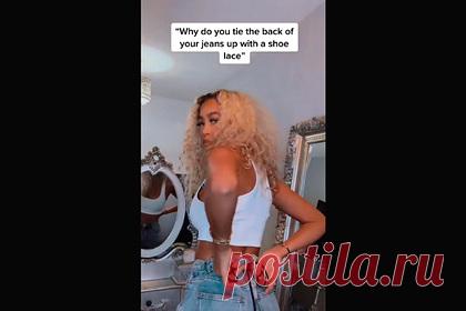 Блогерша раскрыла способ визуально уменьшить талию. Девушка раскрыла простой способ визуально уменьшить талию и удивила пользователей сети. Блогерша Дани Имберт (Dani Imbert) опубликовала короткий ролик, где продемонстрировала лайфхак, которым она регулярно пользуется. На кадрах девушка предстала в коротком белом топе и голубых джинсах на высокой талии.