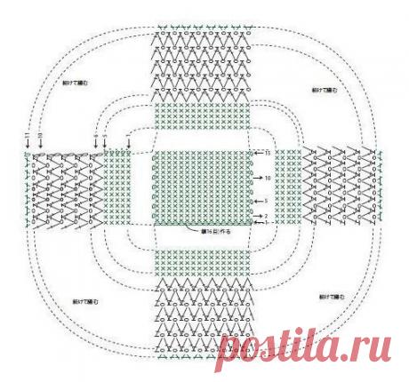 Вязаная корзинка