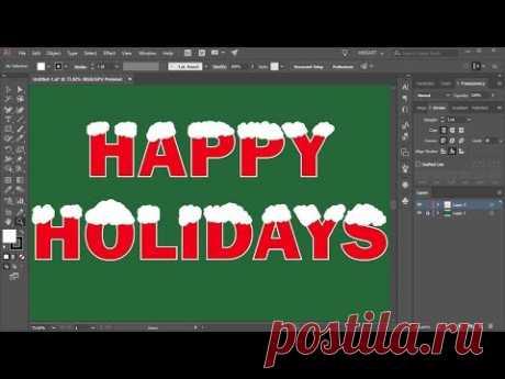 How to Create a Snow Capped Effect for Letters in Adobe Illustrator