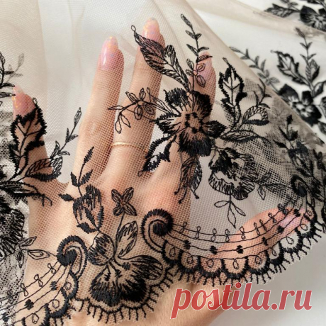 Вышивка на сетке | Продажа кружева и фурнитуры