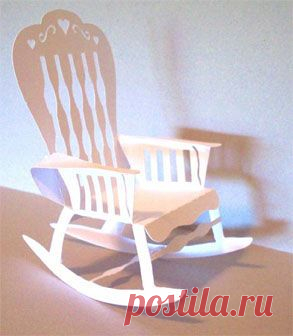 How to make a Paper 3d Rocking Chair 5" high