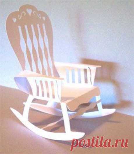 How to make a Paper 3d Rocking Chair 5&quot; high