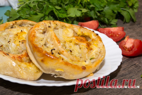 Луковые булочки с сыром и орегано