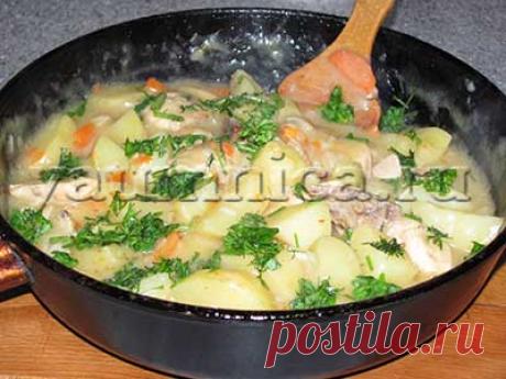 Рецепт домашнего жаркого с картошкой и курицей
