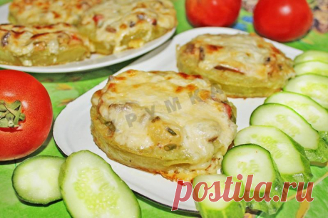 Кабачки фаршированные грибами в духовке рецепт с фото пошагово - 1000.menu