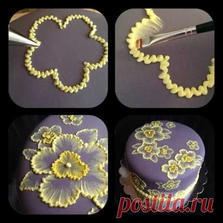 Вариант украшения торта #diy #своимируками #мастеркласс #handmade