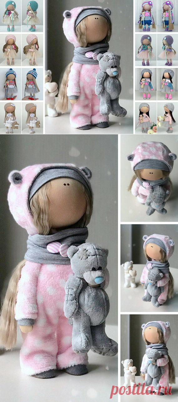 Baby Art Doll Decor Soft Doll Handmade Fabric Doll Poupée