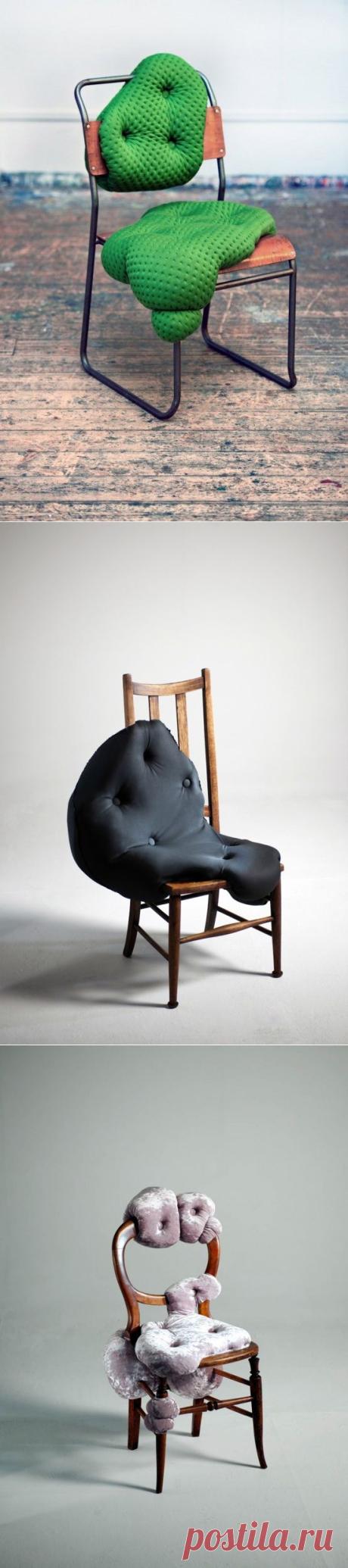 Hybreed Chair Collection Mixing Vintage And Modern | Необычные "мягкие" стулья