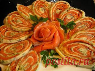 Самые вкусные рецепты: Сырно - рыбный рулет